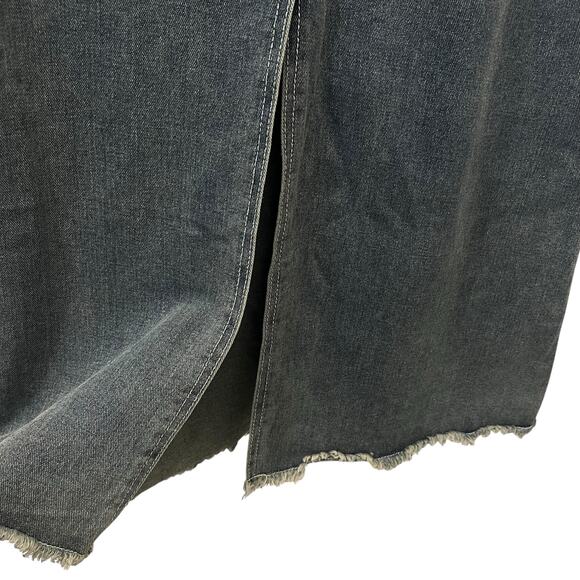Fashion Jeans A-Line Midi Blue Demin Skirt Y2K 90s Boho Hippie Small - Picture 8 of 9